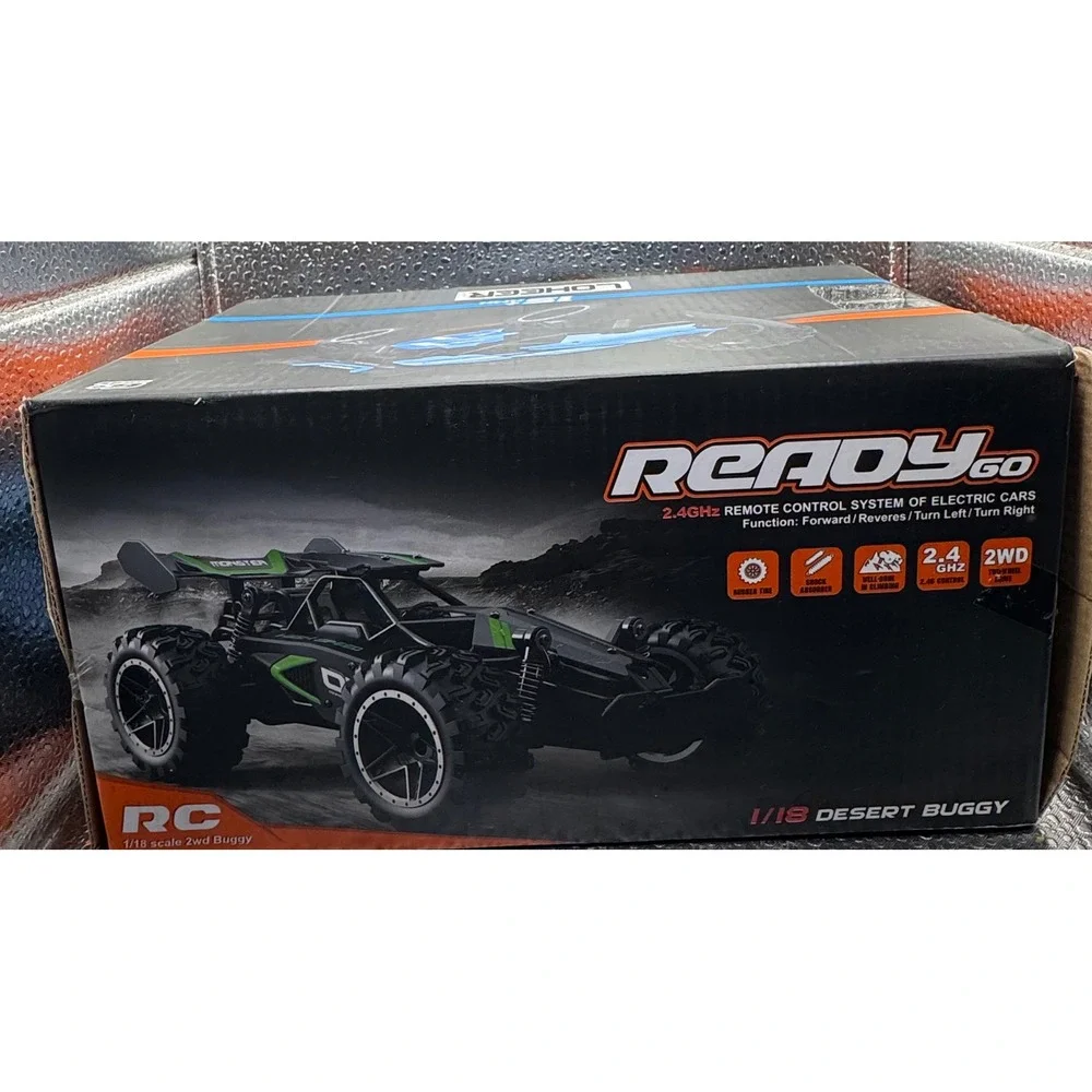 LOHEER Ready Go Race RC Car 1/18 Scale 2WD Buggy Monster Truck‎ Green Black